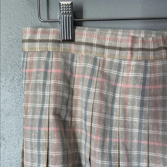 Vintage Pendleton Womens Plaid Pleated 60s Pastel Womens Skirt Academia Waist28” - Picture 3 of 10